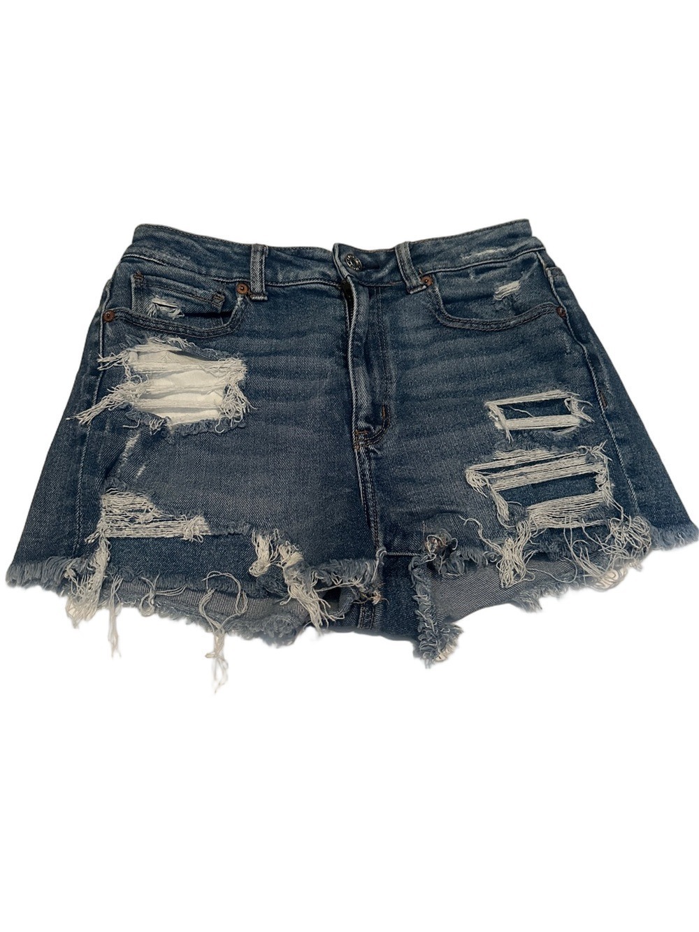 American Eagle Outfitters Blue Stretch Mom Shorts Size 6